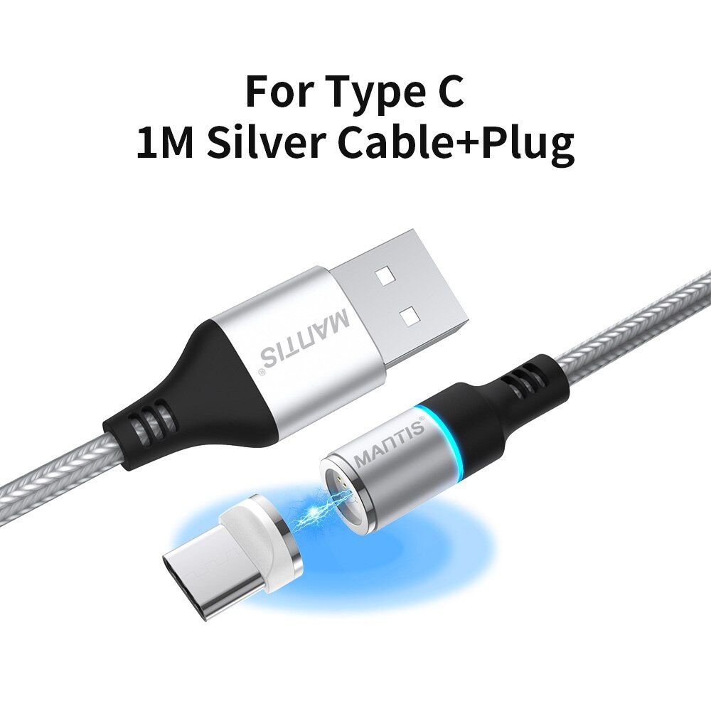 MANTIS Micro Usb Cable Magnetic Cable For Iphone Samsung Galaxy S9 S8 Plus Usb Type C Cables Quick Charge 3.0 Fast Charging Cord