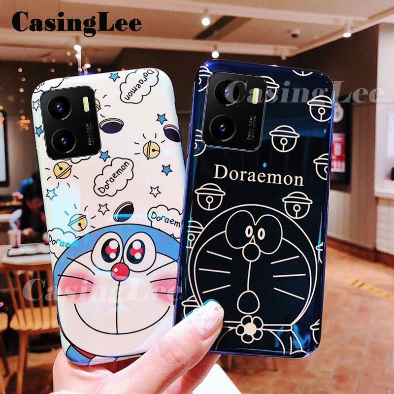 Casinglee For VIVO Y15A Case Cute Doraemon Soft Shockproof Cartoon Design Couple Full Protection Back Cover VIVO Y15A Phone case For girls and Boys