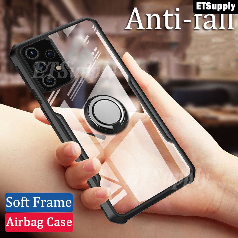 Luxury Clear Armor Ring Case for Galaxy A53 5G Case Magnetic Soft Shockproof Back Cover for Samsung A53 5G Cover