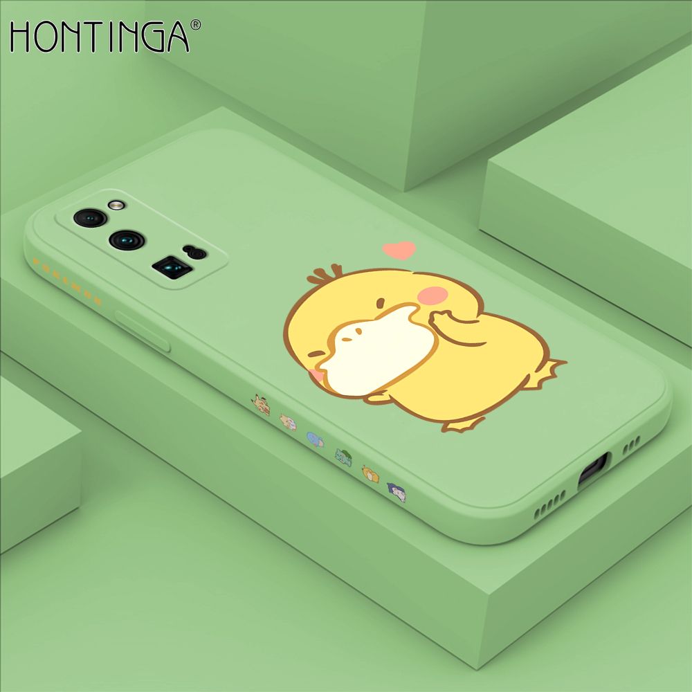 Hontinga for Honor 30 Pro Case Side Design Trendy Cartoon Sign Back Cover Soft Square Edge Pattern Liquid Silicone Phone Cases