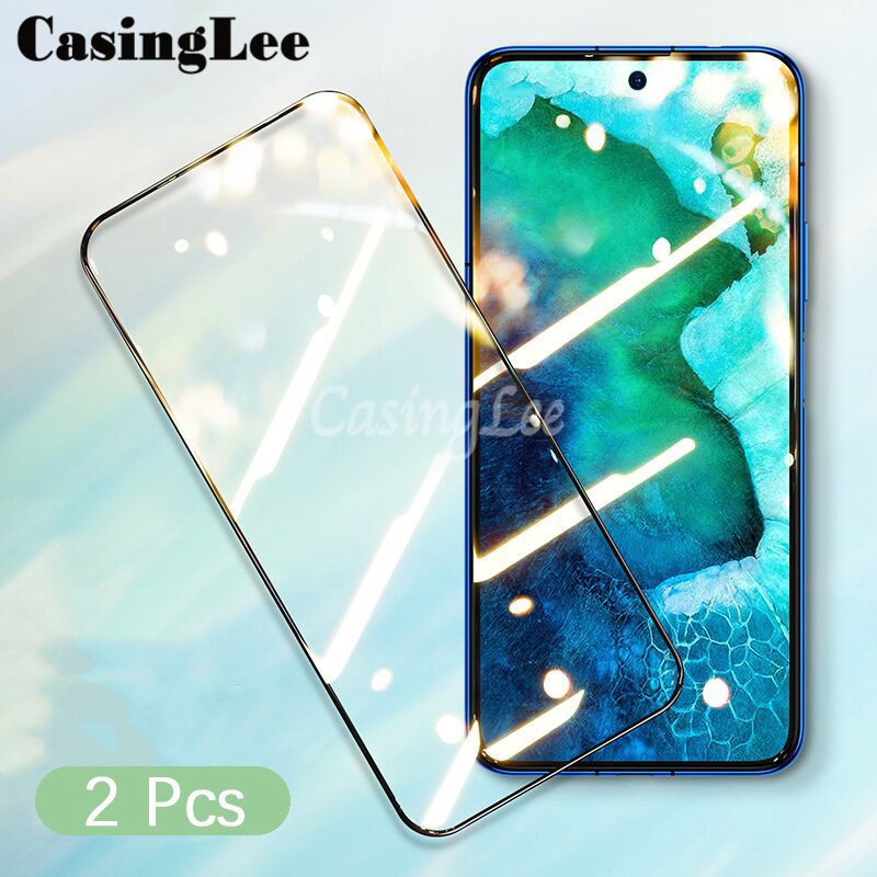 2 PCS for Redmi Note 9 Pro Tempered Glass Screen Protector Film for Xiaomi Redmi Note 9 Pro Full Cover Tempered Glass Protector screen film