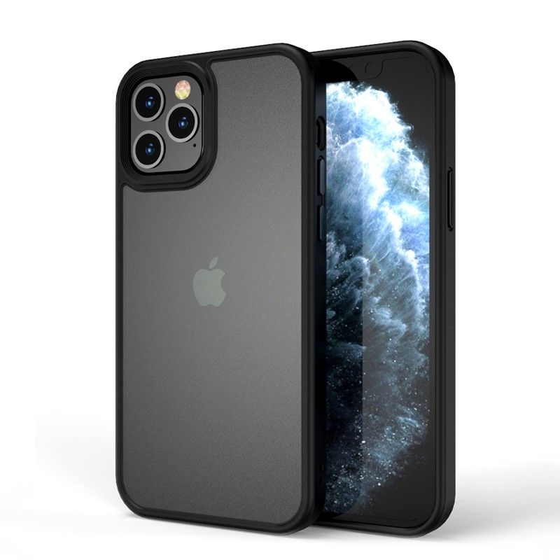 iPhone 12 Pro TOTU Matte Camera Protective Cases TPU PU Phone Back Cover Case For iPhone 12 Pro