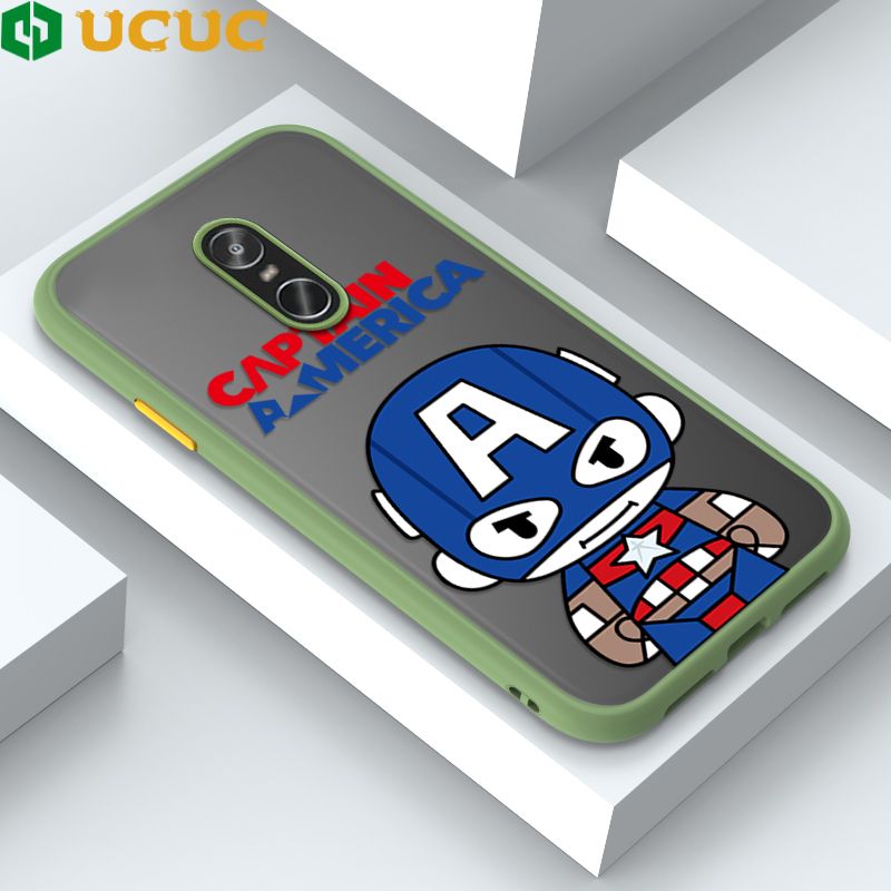 UCUC for Redmi Note 4 / 4x Pro Back Cover Captain America Frosted Transparent Hard Phone Case Thin Shockproof Full Cover Camera Protect Case