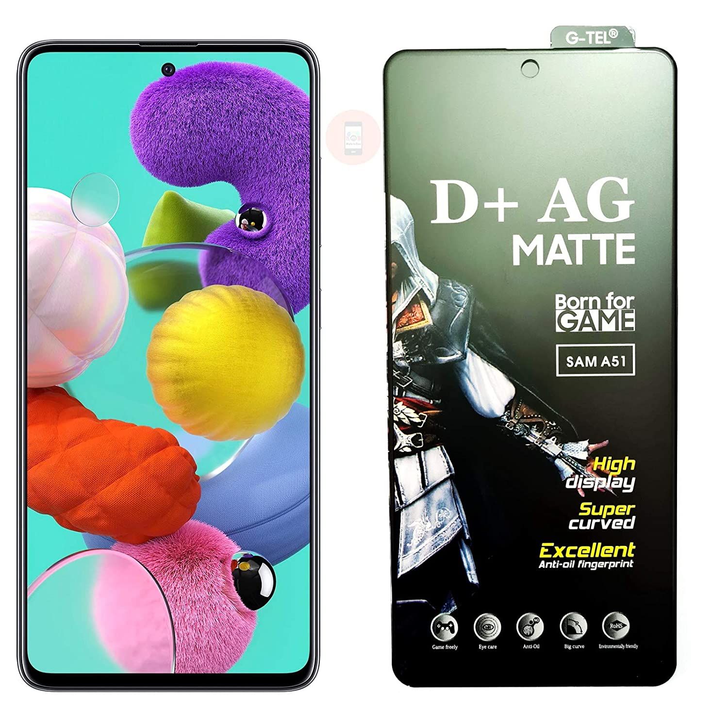 Samsung Galaxy A51 PREMIUM 9D AG MATTE Tempered Glass Screen Protector (FULL DISPLAY COVERED)