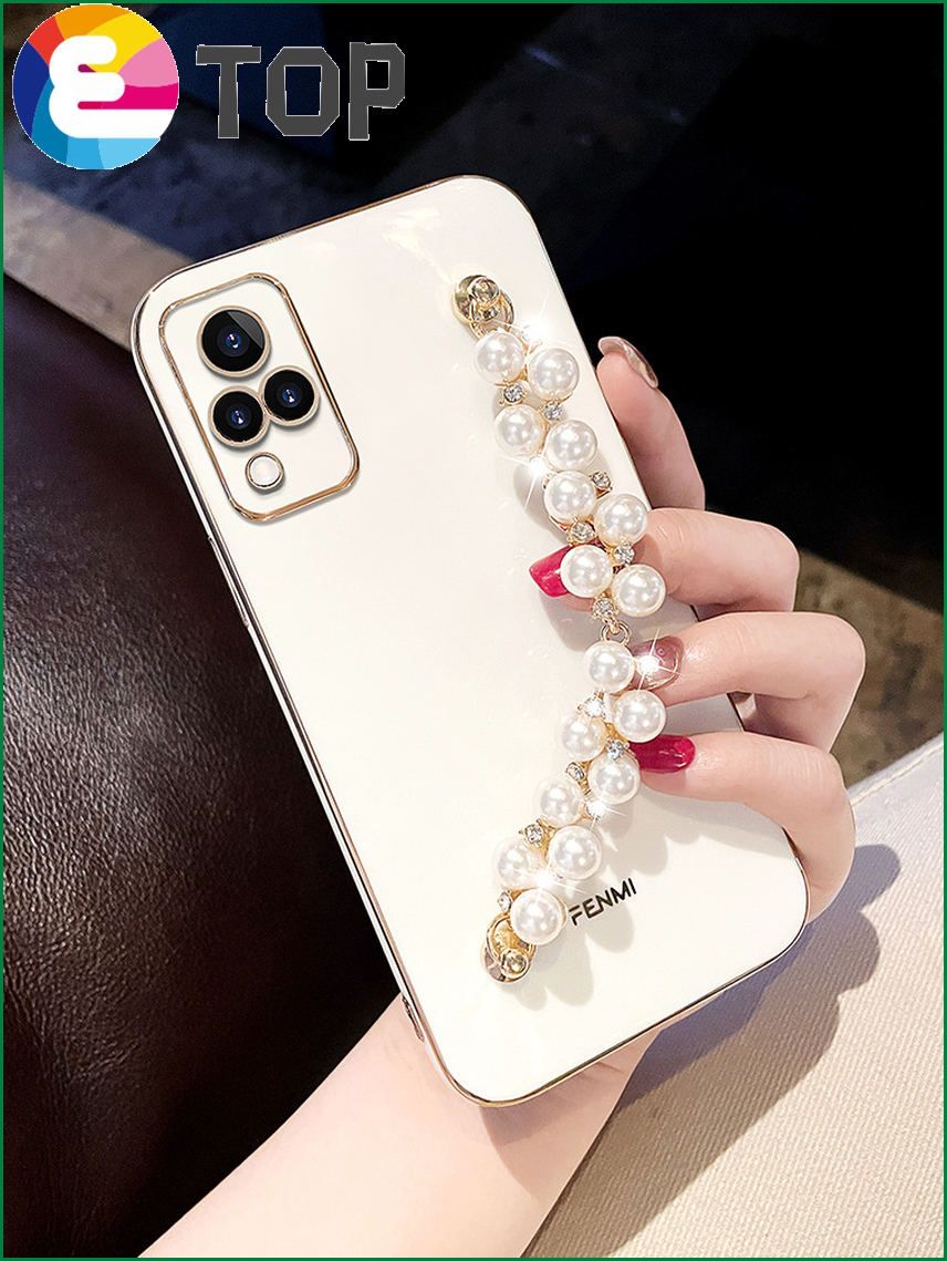 Electroplated pearl bracelet for Xiaomi 11/vivos9/x60/Huawei nova7/nova8 glory v40 tide brand