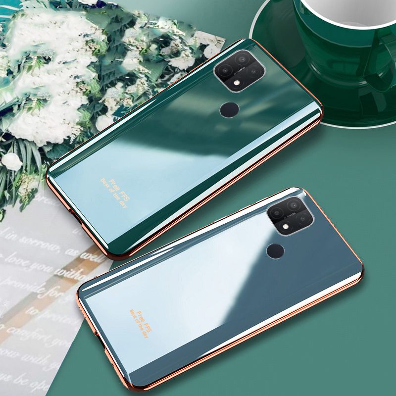 For Realme C21 Case Silicone Soft Cases Electroplated Avocado Green Glitter Full Protector Phone Back Cover Realme C21 Case