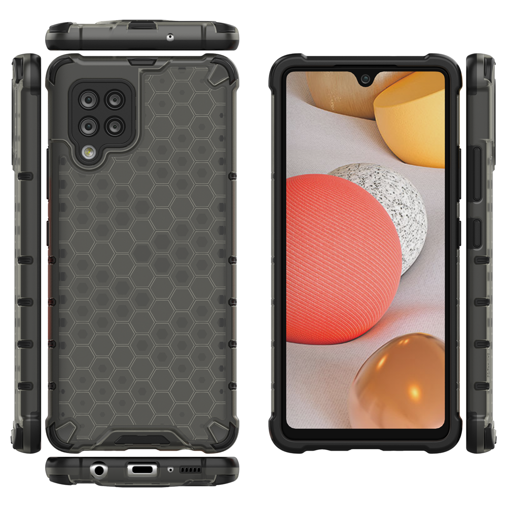 Honeycomb Airbag Shockproof Case For Samsung Galaxy A42 5G Hybrid TPU PC Transparent Armor cover