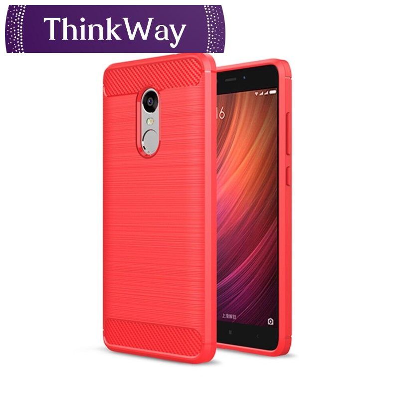 Back Cover For Xiaomi Redmi Note 4X / Note 4 Soft Silicone TPU Phone Case Carbon Fiber Decorated Brushed Shell Anti-knock Full Protection Phone Casing