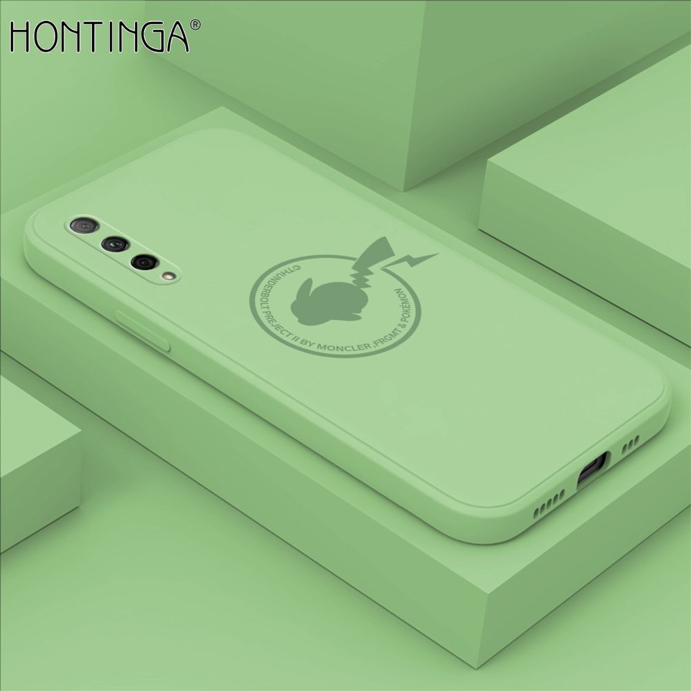 Hontinga for Huawei Y9S / Honor 9X Pro Case Cartoon Pikachu Pokemon Phone Case Liquid Silicone Casing Full Cover Camera Shockproof Protective Case