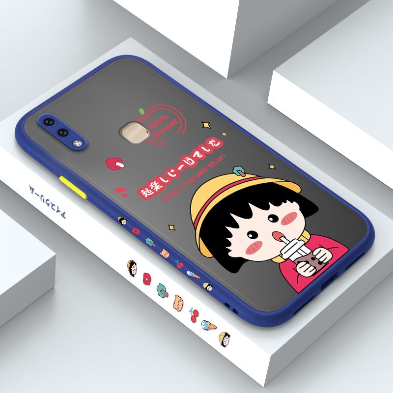 ZeroQiQi for Vivo Y85 Case Chibi Maruko Side Printing Cover Frosted Ultra Thin Protective Anti Fall Phone Case