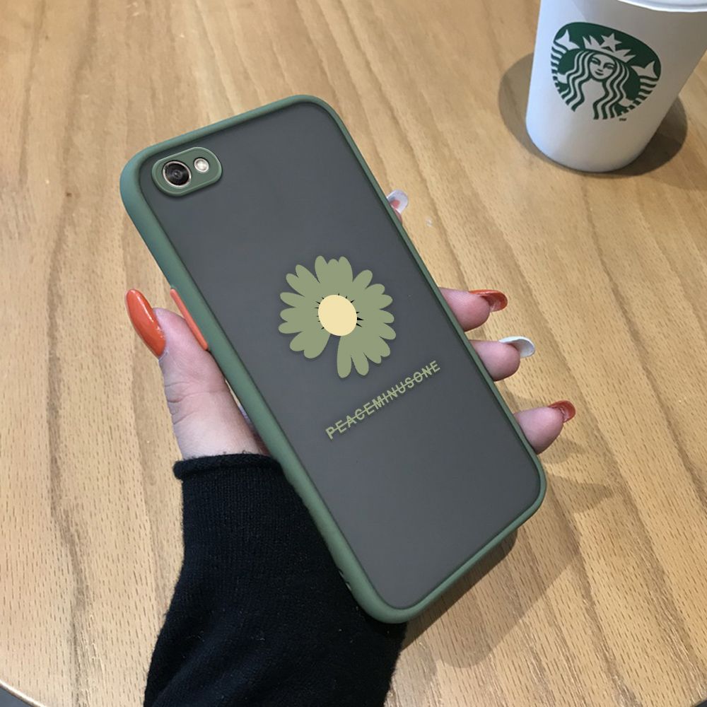 Jizetin for Vivo Y67 / V5 / V5S / V5 Lite Back Cover Small Fresh Daisies Mobile Phone Case Ultra Thin Full Lens Protection Phone Case for Girl