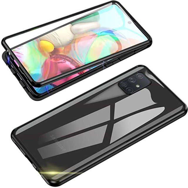 Double Sided Glass Case For Samsung A71 A51 A70 A50 A11 EU A31 Magnetic Case For Samsung M31 M21 M51 A32 A12 A52 S20 FE S20 Plus