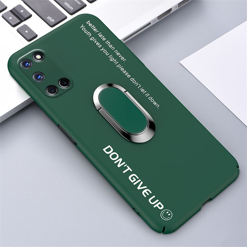 lthmy Ultra-thin Colorful Matte Hard PC Phone Case For OPPO A52 Magnetic Stand Cute Frosted Cover