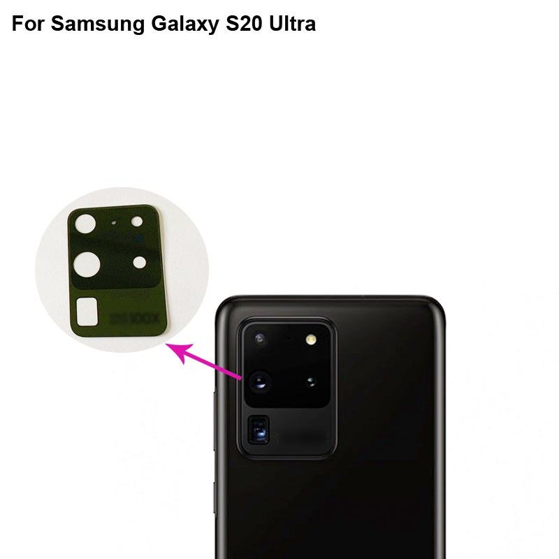 for SAMSUNG Galaxy S20 ultra Camera Main Glass Replacement Glass Slide, Glass Replacement Replace Objective Lens BACK Camera Rear Camera