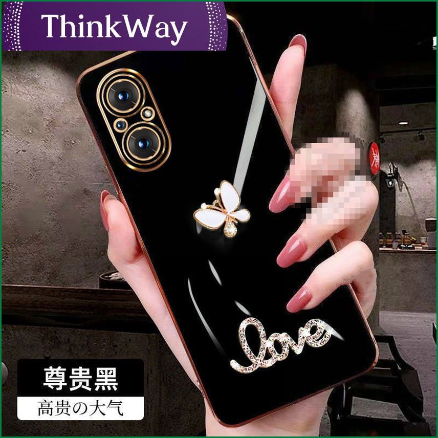 Huawei P50Pro mobile phone shell new butterfly nova98 silicone 30 suitable for mate40 protective sleeve Rubik's cube plating