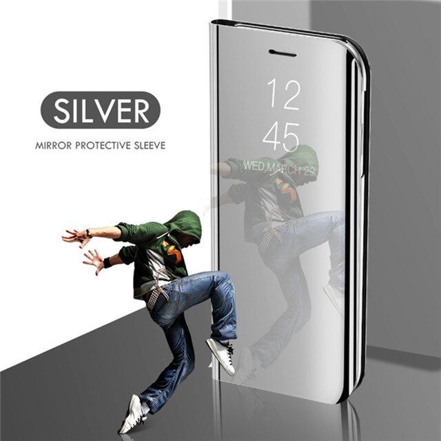 Smart Mirror Flip Phone Case For Huawei P40 P20 P30 Lite Pro Y7 Y6 Y9 Prime  P Smart 2019 Mate  30 Honor 20 10 8A 10i 9X Cover
