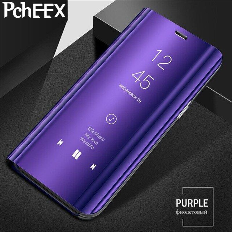 For Apple iPhone 11 Pro Phone Case, Smart Clear View Cover Hard Flip Stand Mirror Casing