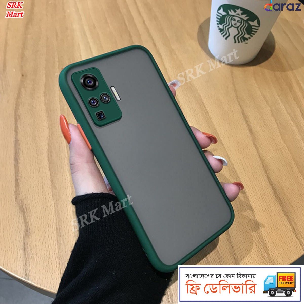 Vivo X50 Pro - h SRK Mart Bumper cover Frosted Shockproof Protection Casing Hard Phone Case Matte Back Cover