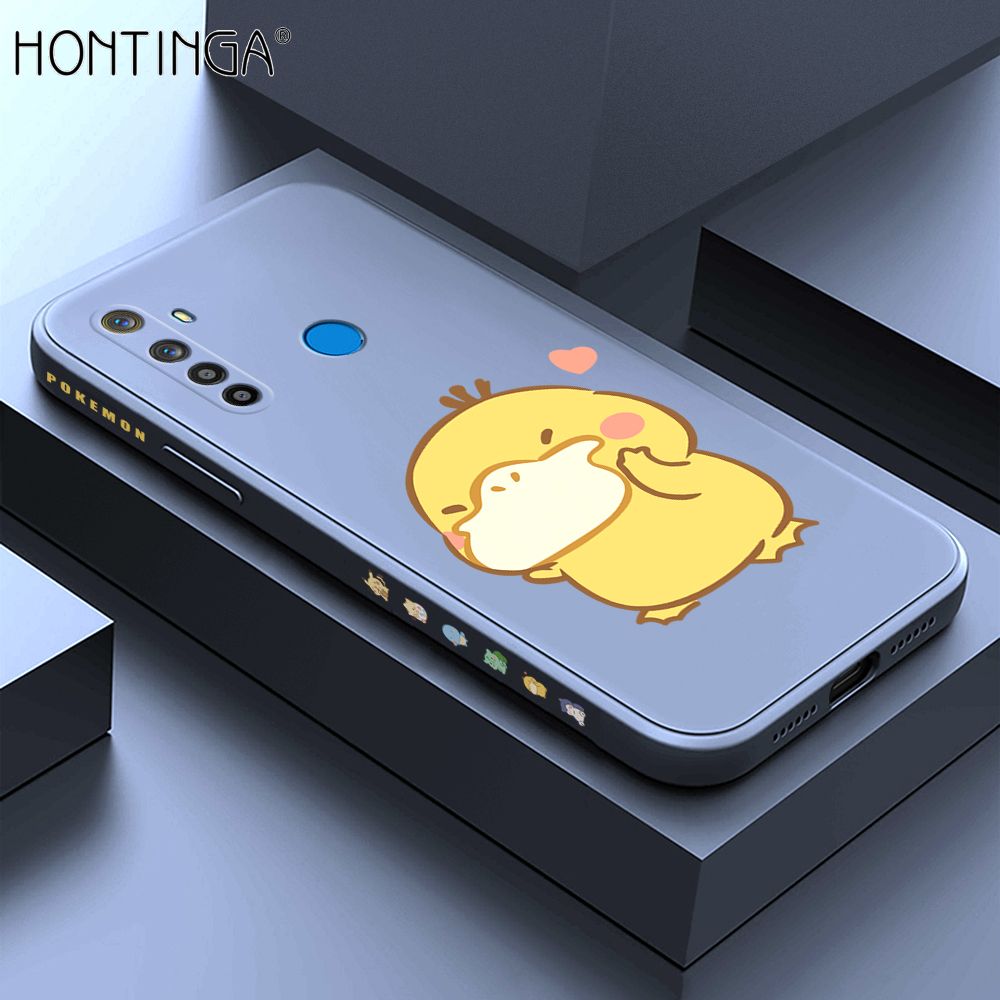 Hontinga for Realme 5 5I 5S 6I Case Side Design Trendy Cartoon Sign Back Cover Soft Square Edge Pattern Liquid Silicone Phone Cases