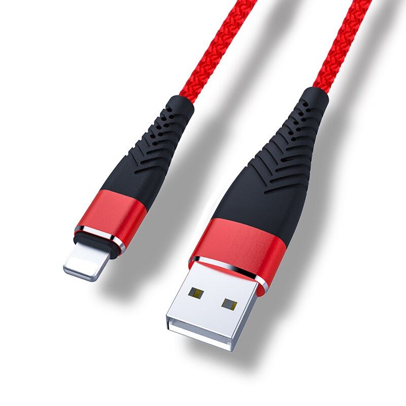 2.4A Hi-Tensile USB Cable For iPhone 11 12 X Xs Max XR 8 7 6 6s Plus SE iPad Fast Charging Charger Data Cord 1m 2m 3m Long Wire