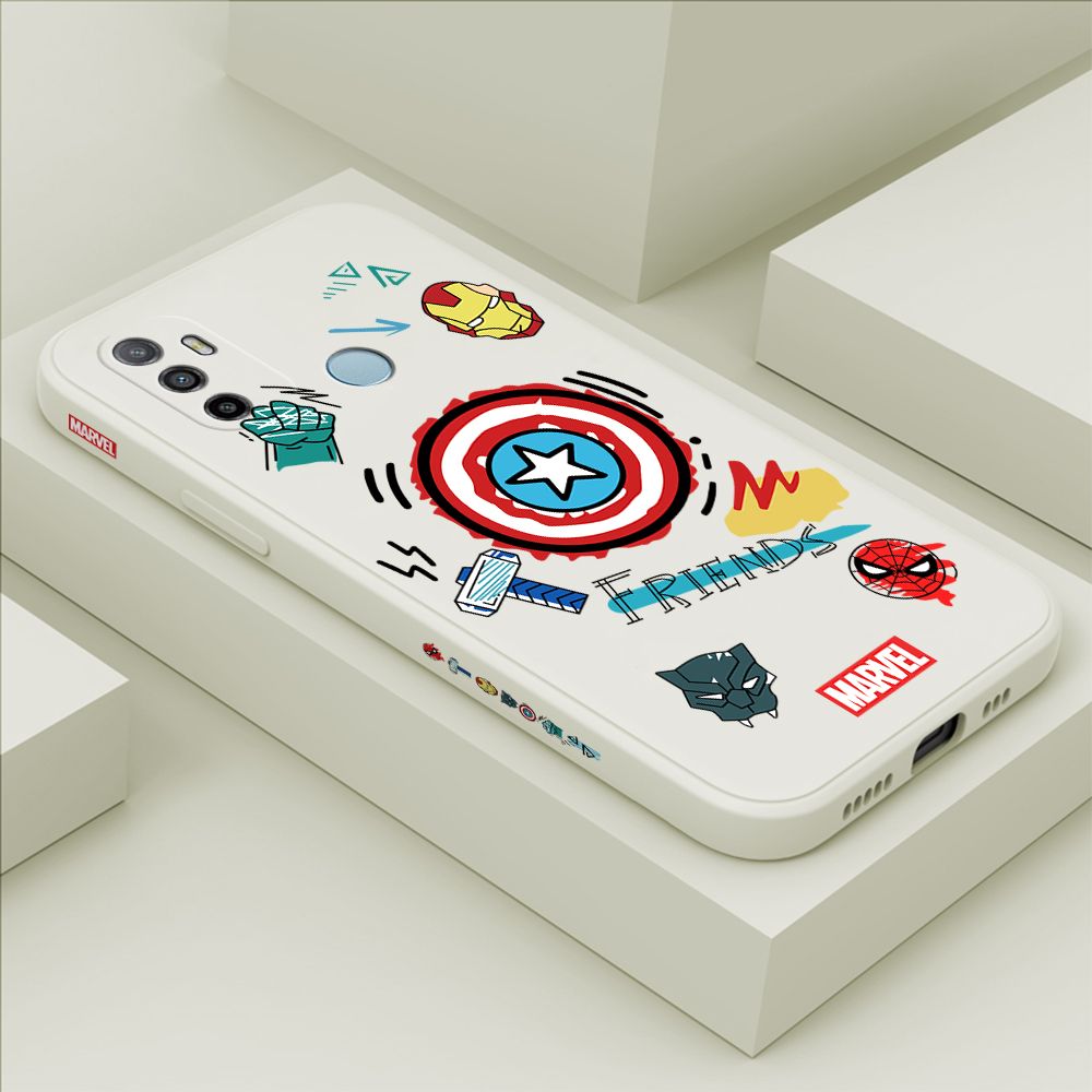 ZeroQiQi for OPPO A53 2020 Case Cartoon Anime Icon Phone Cover Soft Full Lens Protection Casing Ultra Thin Soft Liquid Silicone Phone Cases