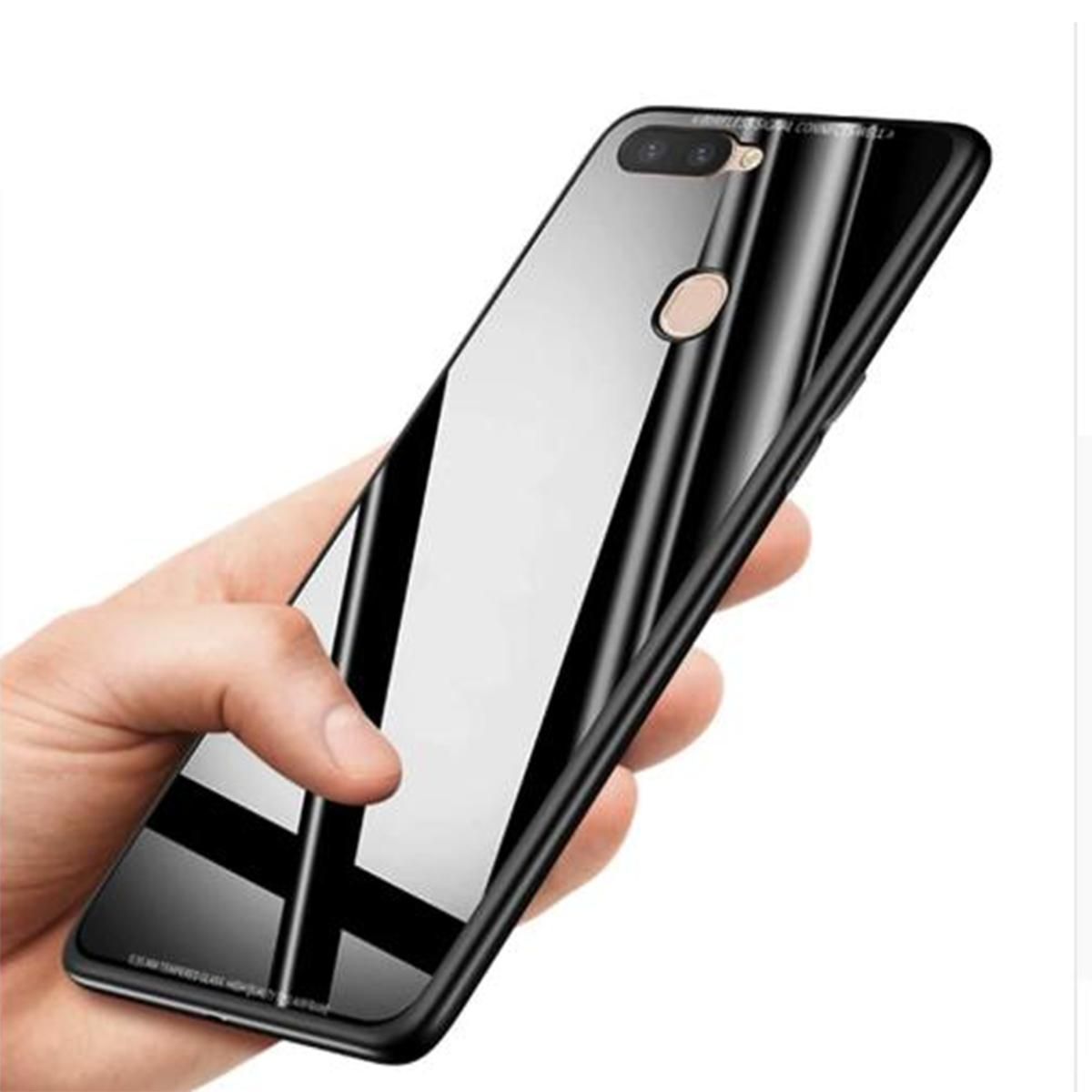 Huawei Y9 (2018) Glass Back Case  - Black