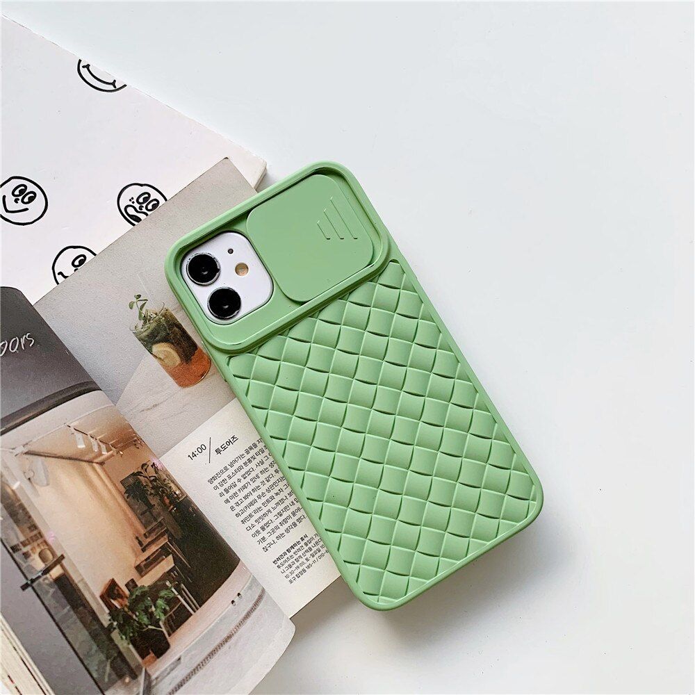 Breathable Mesh BV Grid Weave Case For iPhone 12 Mini 11 Pro Xs Max XR X 7 8 Plus SE Camera Lens Protection Candy Soft TPU Cover