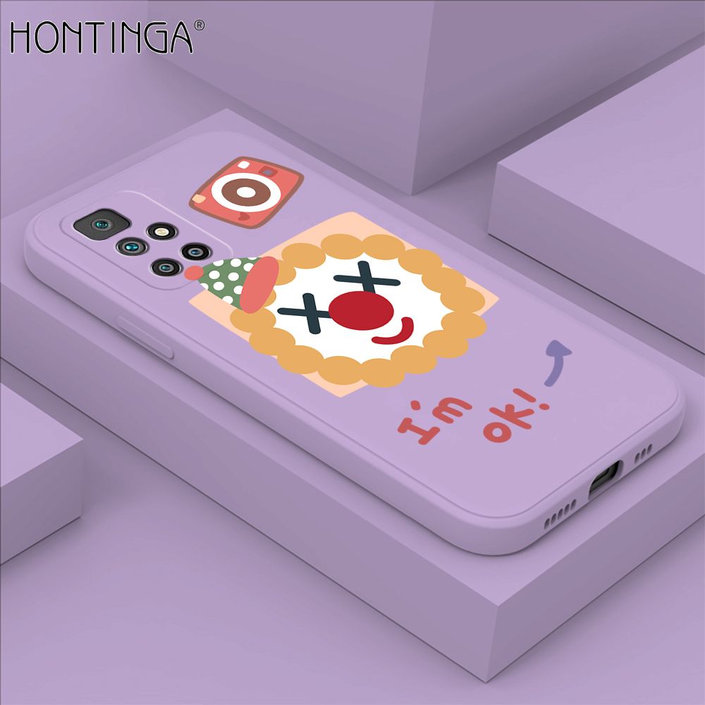 Hontinga for Xiaomi Redmi 10 Case New Cartoon Joker Phone Case Phone Case Soft Square Edge Silicone Cases Full Lens Cover Shockproof Protection Cover
