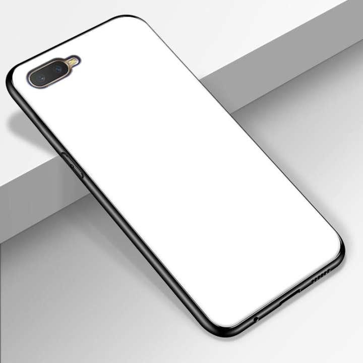 Oppo A5 Back Cover Glass Case White.