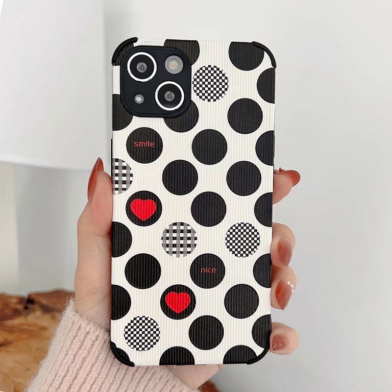 Olige Case For Realme 7 Pro Trend Dots For Girls Camera Protection Soft Leather Phone Cover