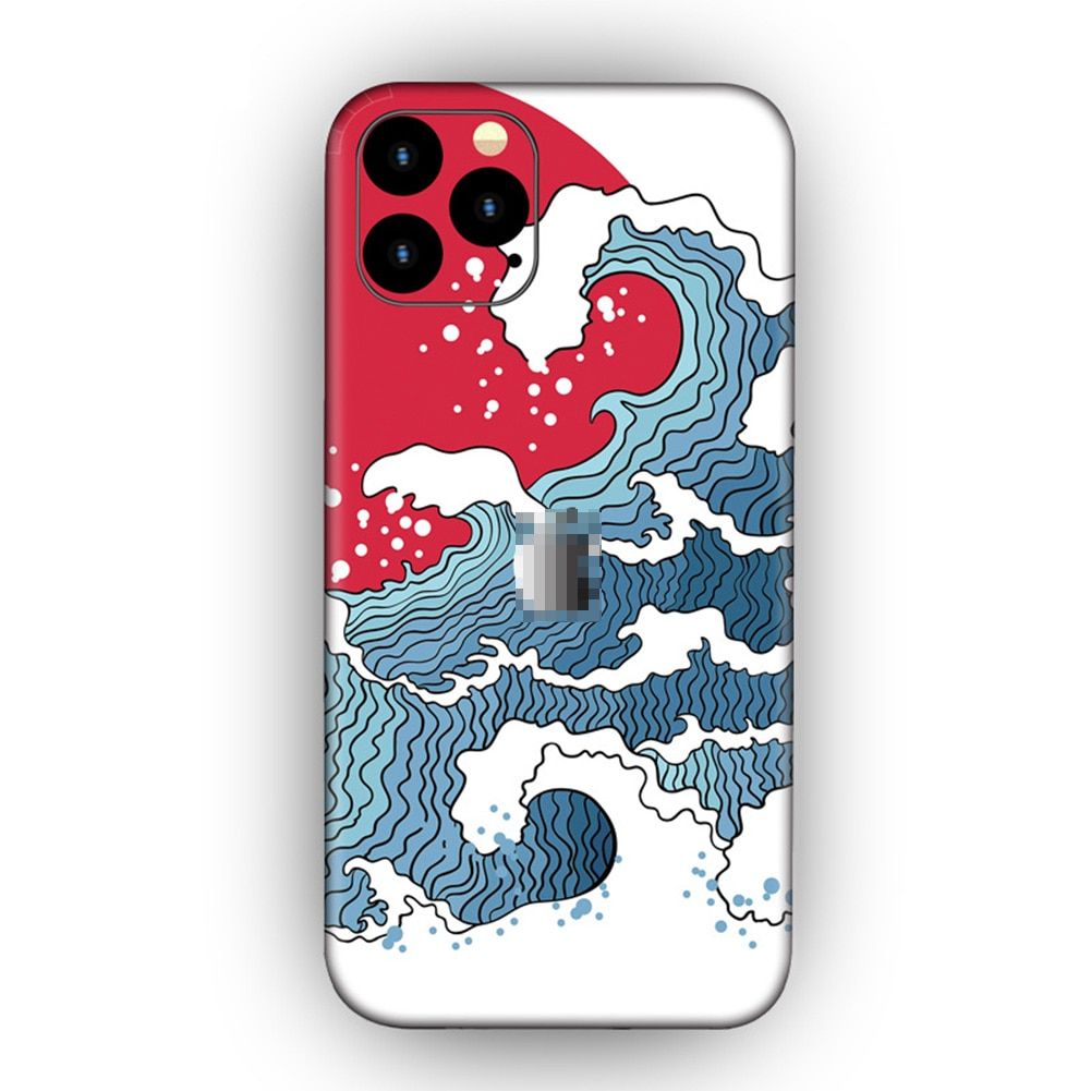 Cute Colorful Back Stickers For iPhone 12 Pro Cartoon Phone Protector Skins Thin Rear Decorative Film