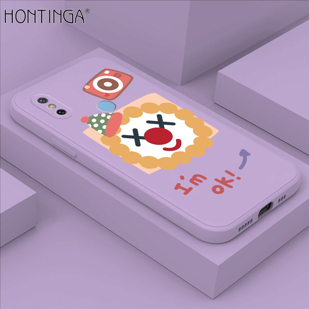 Hontinga for Xiaomi MI A2 Case New Cartoon Joker Phone Case Phone Case Soft Square Edge Silicone Cases Full Lens Cover Shockproof Protection Cover