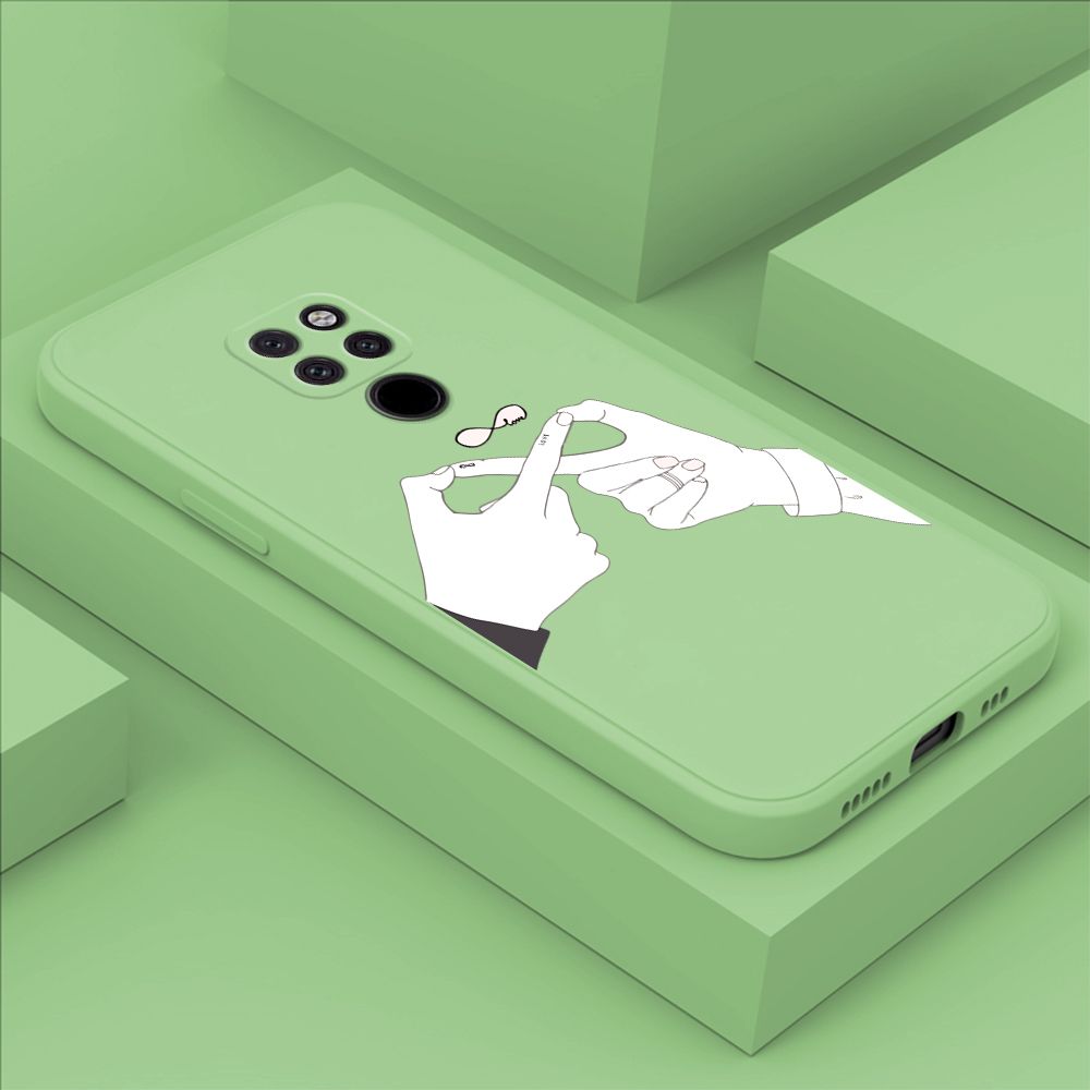 ZeroQiQi for Huawei Mate20 Back Cover Mobius Ring Ultra Thin Soft Luxury Square Multicolor Liquid Silicone Phone Case