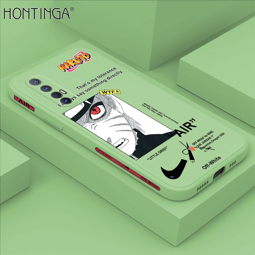 Hontinga for OPPO Reno 3 Pro 5G Case Side Design New Anime Naruto for Boys Back Cover Soft Square Edge Pattern Liquid Silicone Trend Phone Cases