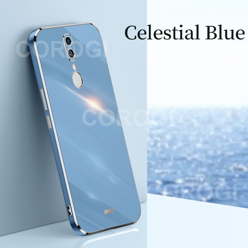 For OPPO F11 Cover Fashion Shiny Plating Square Bumper Slim Phone Case Soft TPU Silicone Shockproof Protective Back Cover