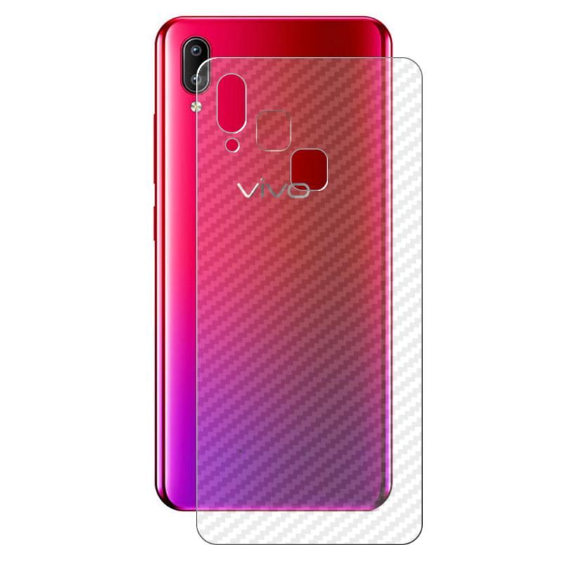 Vivo Y95 Transparent 3D Carbon Fiber Back Skin Rear Screen Guard Protector Sticker