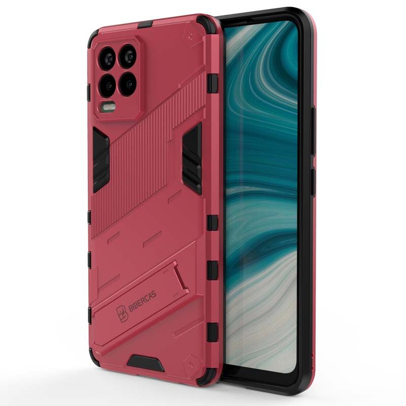 For Realme 8/Realme 8 Pro 4G Case Camera Protection Back Cover Bumper with Kickstand Phone Stand Hardcase