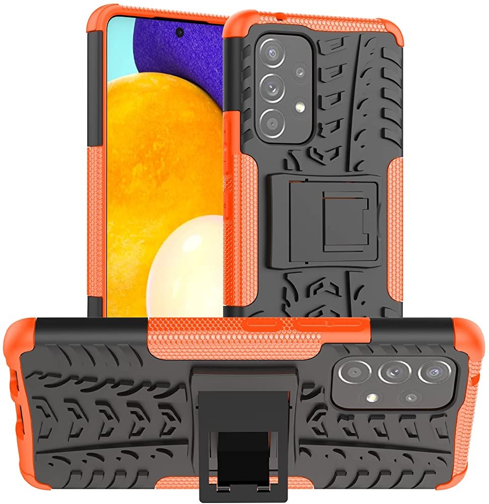 Galaxy A53 5G Case, Shockproof Hybrid Slim Dual Layer Rugged Rubber Hybrid Hard/Soft Impact Armor Defender Full Body Protective Case with Kickstand for Samsung Galaxy A53 5G