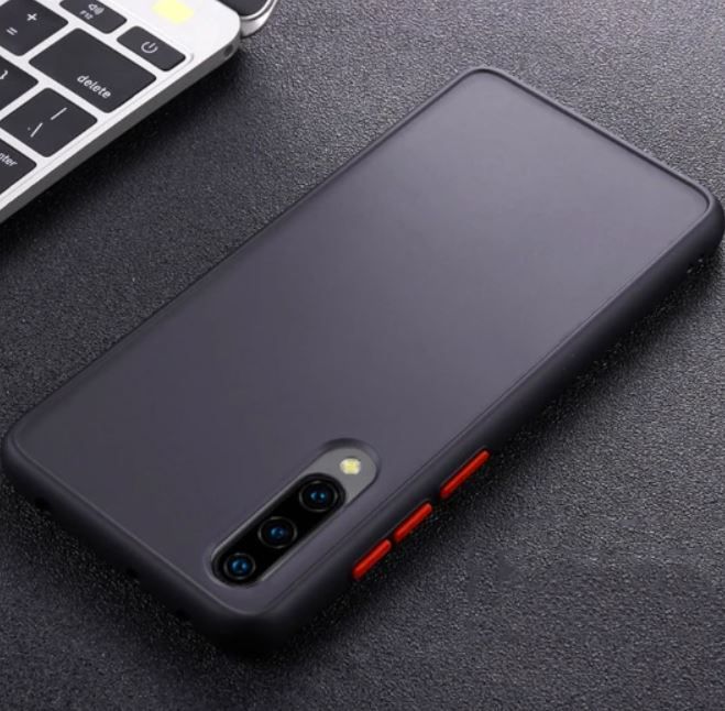 Samsung Galaxy A-50 / A-50S Anti- Knock Armor Protective Cover Translucent Matte Hard Phone Case color, Black, green , blue