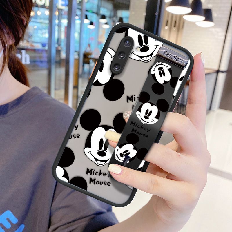 UCUC for Samsung Galaxy Note 10 Wrist Strap Case Cute Mouse Avatar Wristband Printing Cover Shockproof Ultra Thin Phone Case