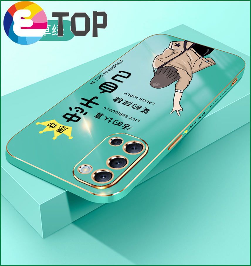 Suitable for opporeno4 mobile phone shell reno4pro loyal to yourself girl protective sleeve 4se cartoon cute silicone