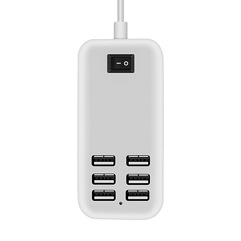6 Plug USB Ports Phone Charger HUB 20W 3A Desktop Wall Socket Charging Extension Socket Power Adapter for iPhone 12 promax 6 7 8