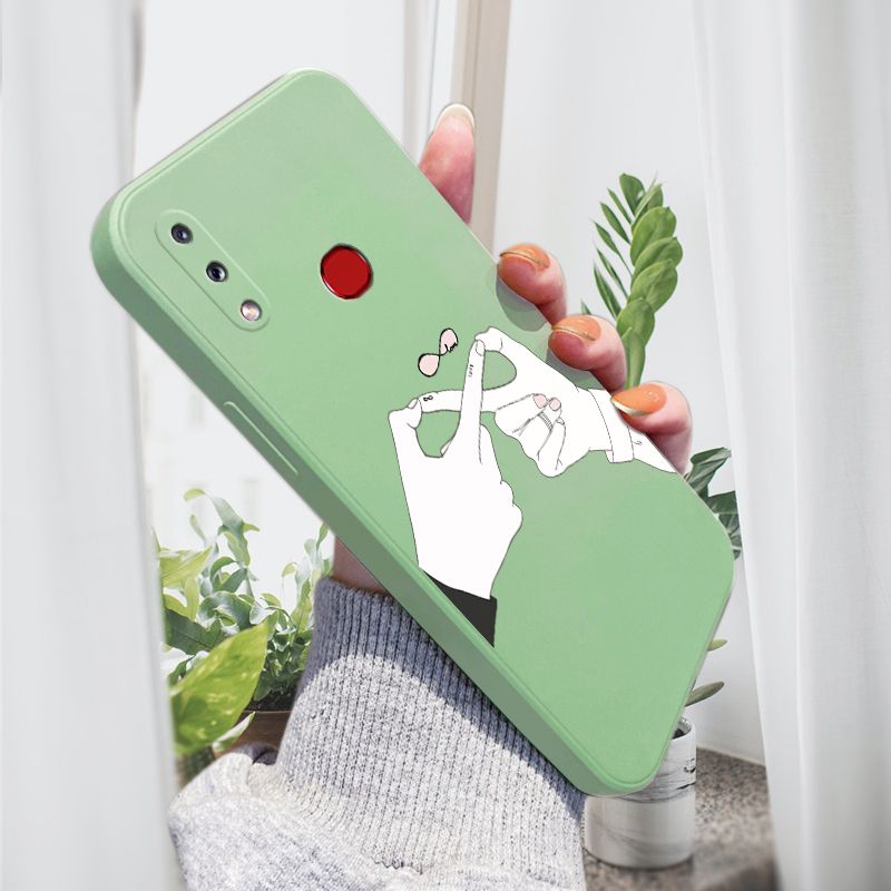 AMORVOR for Samsung Galaxy A10S Back Cover Love Infinity Side design Soft Case Liquid Silicone Phone Cases