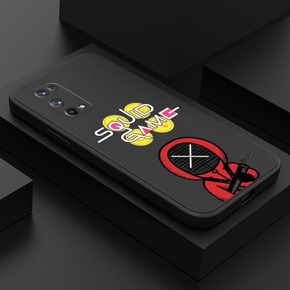 ZeroQiQi for Realme X7 Pro 5G Case Fashion Cartoon Electric Baton Judge Role Phone CoverSquare Liquid Silicone Trend Phone Case