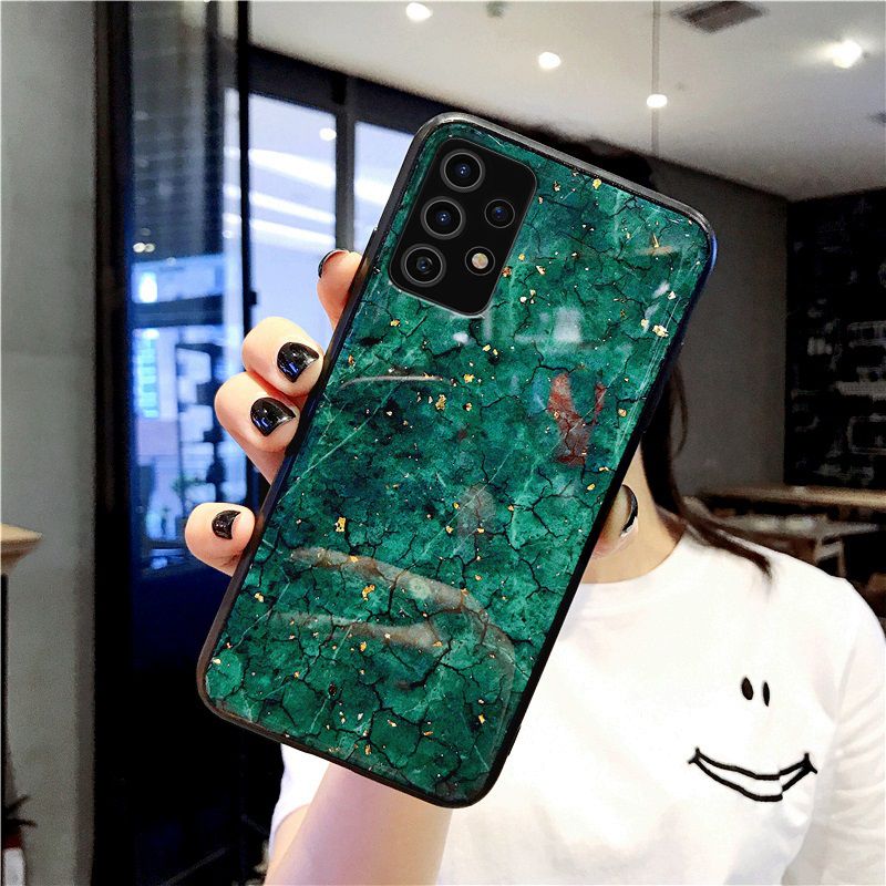 For Samsung Galaxy M32 5G Case Marble Agate Jade Purple Green Design Soft Silicone Protector Samsung Galaxy M32 5G Back Cover