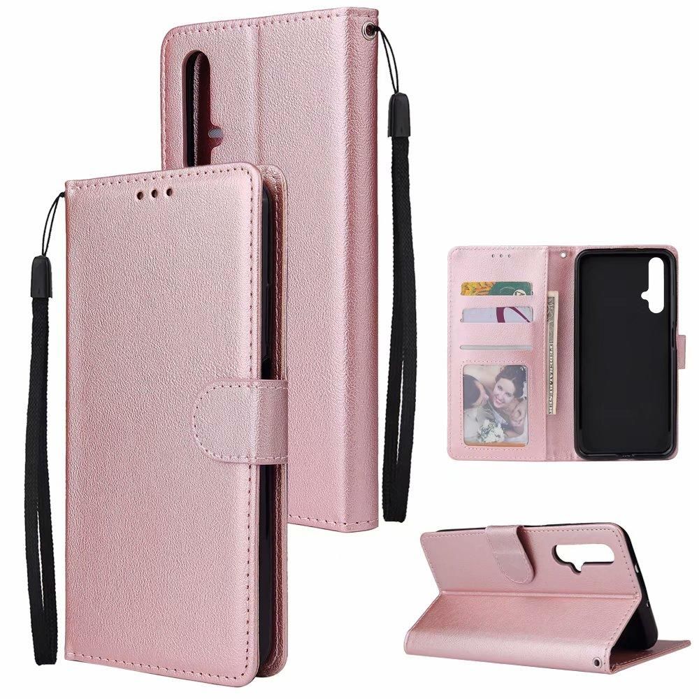 For Huawei Nova 5T Honor 20 Light Luxury PU Leather Case 6.26 inches Inner Card Slot Holder TPU Back Cover Flip Case