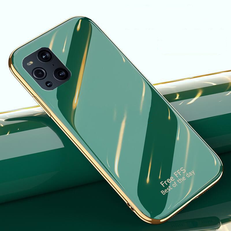 For OPPO Find X3 Pro Case Silicone Soft Back Covers Electroplated Avocado Green Glitter Full Protector For s OPPO Find X3 Pro Back Cover