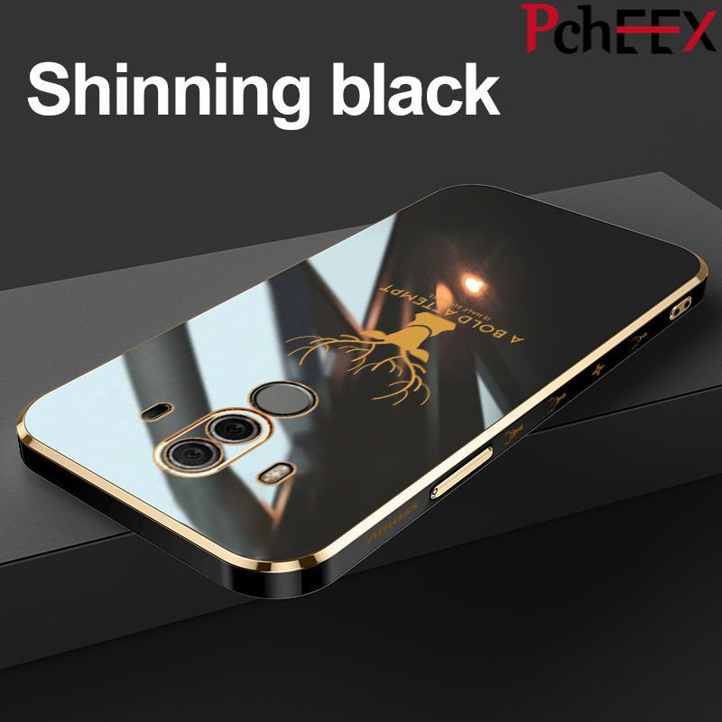For Huawei Mate 10 Pro Phone Case, Aesthetic Drop Resistant Straight Edge Electroplated Soft Shell