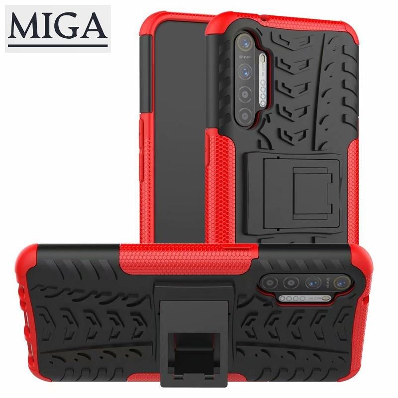 For Realme XT For Realme X2 BJONE Combo TPU PC 2 in 1 Kickstand Case 6.4 Inch
