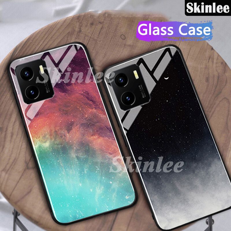 Phone Case OPPO A96 Back Tempered Glass Back Cover Instagram Starry Sky Design Cases for OPPO A96 Cover Shell Mirror Glass